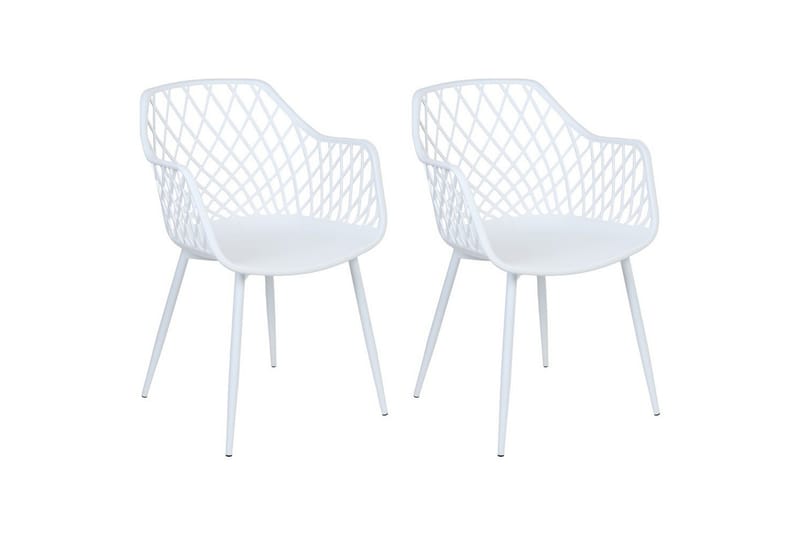 Sett med 2 spisestuestoler Nashua ll, Hvit