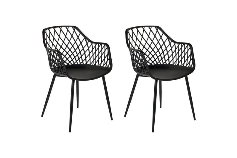 Sett med 2 spisestuestoler Nashua ll, Svart