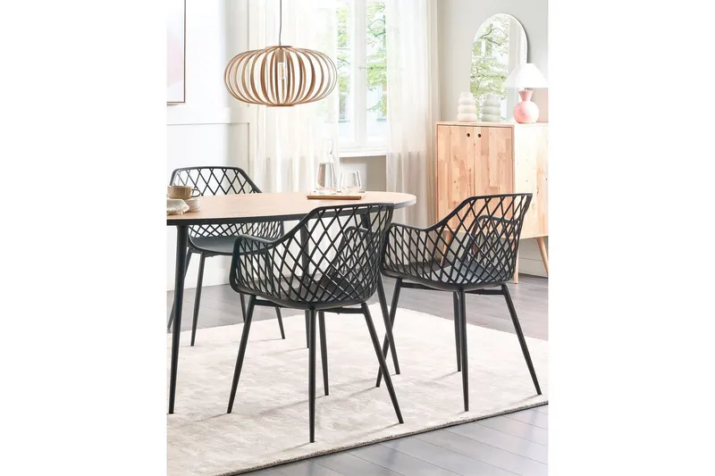 Sett med 2 spisestuestoler Nashua ll - Svart - Møbler - Stoler & lenestoler - Spisestuestoler & kjøkkenstoler