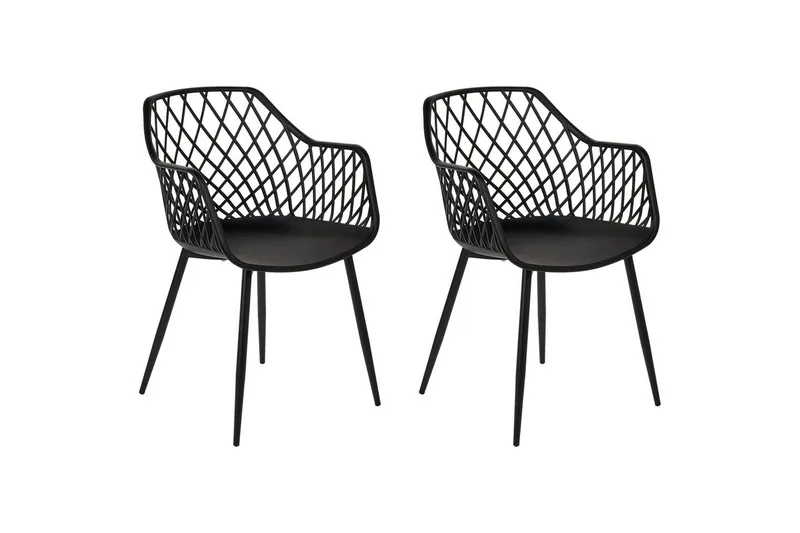 Sett med 2 spisestuestoler Nashua ll, Svart