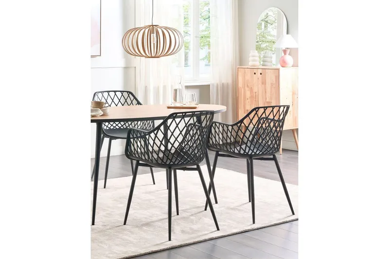 Sett med 2 spisestuestoler Nashua ll - Svart - Møbler - Stoler & lenestoler - Spisestuestoler & kjøkkenstoler
