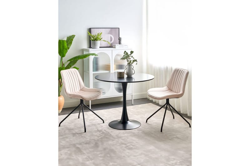 Sett med 2 spisestuestoler Navasota - Beige - Møbler - Stoler & lenestoler - Spisestuestoler & kjøkkenstoler