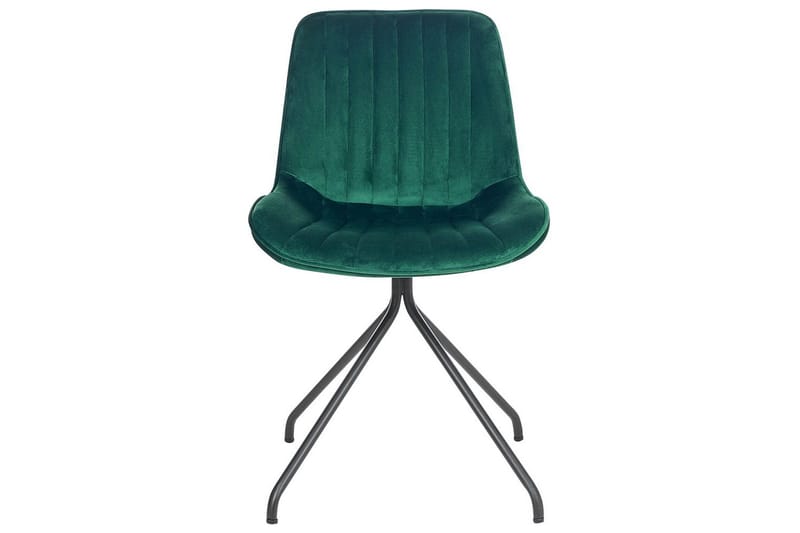 Sett med 2 spisestuestoler Navasota - Grønn, svart - Møbler - Stoler & lenestoler - Spisestuestoler & kjøkkenstoler