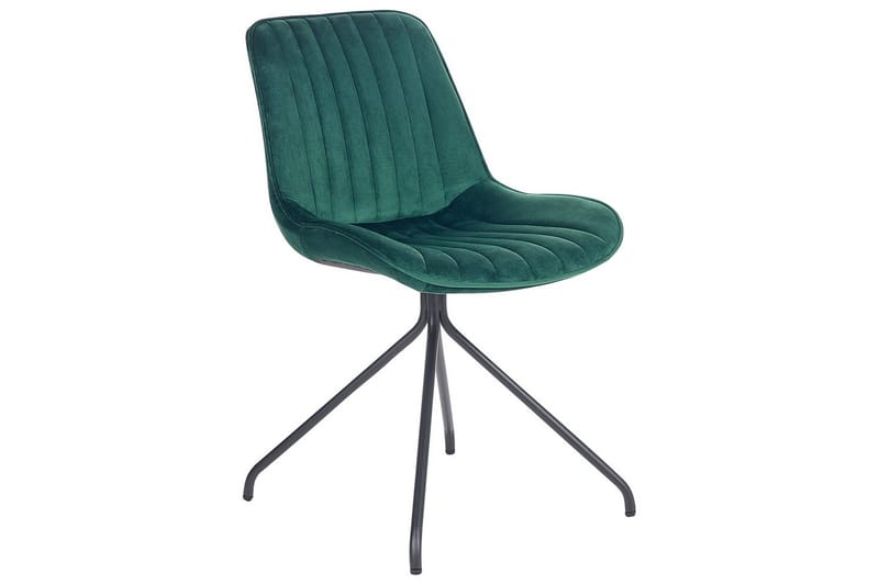 Sett med 2 spisestuestoler Navasota - Grønn, svart - Møbler - Stoler & lenestoler - Spisestuestoler & kjøkkenstoler