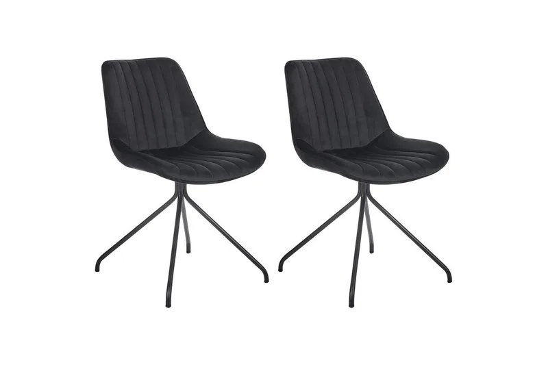 Sett med 2 spisestuestoler Navasota - Svart - Møbler - Stoler & lenestoler - Spisestuestoler & kjøkkenstoler