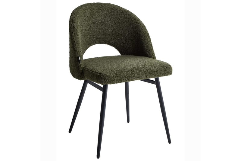 Sett med 2 spisestuestoler Onaga - Grønn, Svart - Møbler - Stoler & lenestoler - Spisestuestoler & kjøkkenstoler