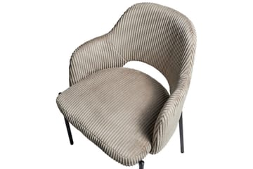 Sett med 2 spisestuestoler Raton - Beige, svart - Møbler - Stoler & lenestoler - Spisestuestoler & kjøkkenstoler