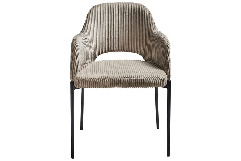 Sett med 2 spisestuestoler Raton - Beige, svart - Møbler - Stoler & lenestoler - Spisestuestoler & kjøkkenstoler