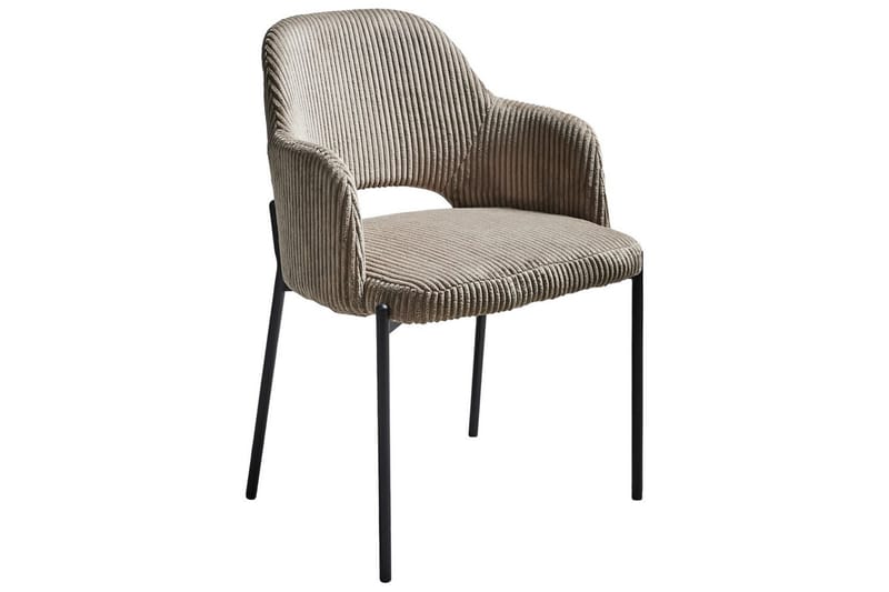 Sett med 2 spisestuestoler Raton - Beige, svart - Møbler - Stoler & lenestoler - Spisestuestoler & kjøkkenstoler