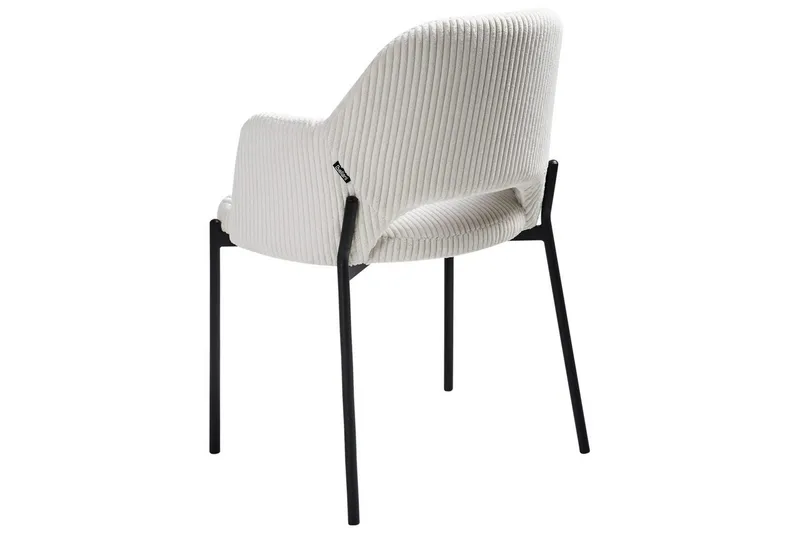 Sett med 2 spisestuestoler Raton - Hvit, Svart - Møbler - Stoler & lenestoler - Spisestuestoler & kjøkkenstoler