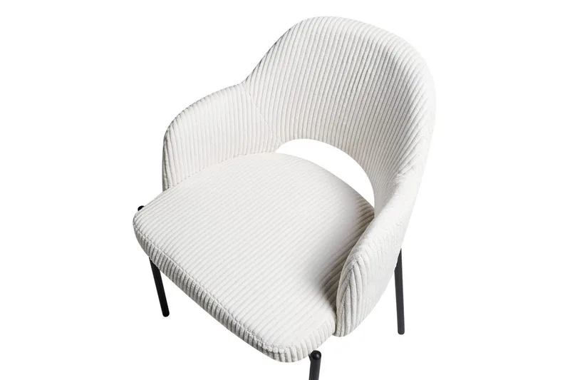 Sett med 2 spisestuestoler Raton - Hvit, Svart - Møbler - Stoler & lenestoler - Spisestuestoler & kjøkkenstoler