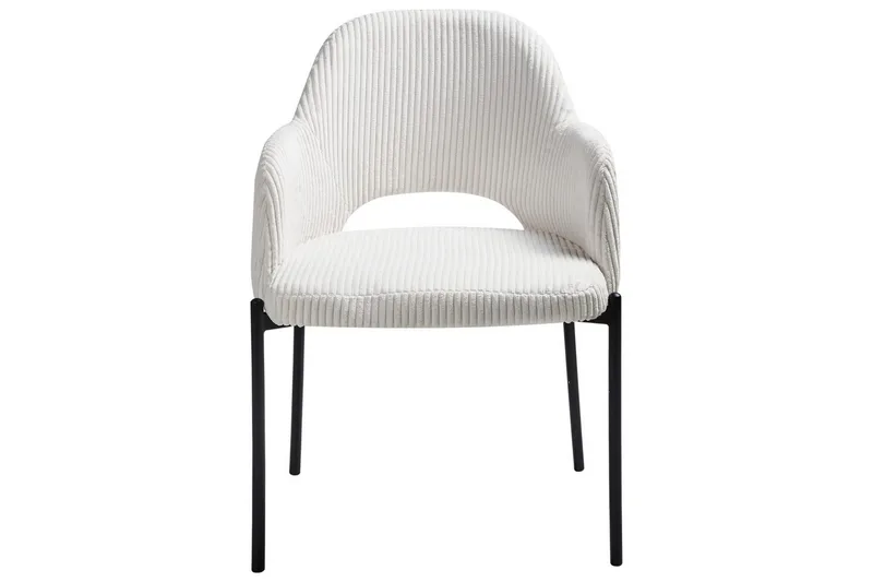 Sett med 2 spisestuestoler Raton - Hvit, Svart - Møbler - Stoler & lenestoler - Spisestuestoler & kjøkkenstoler