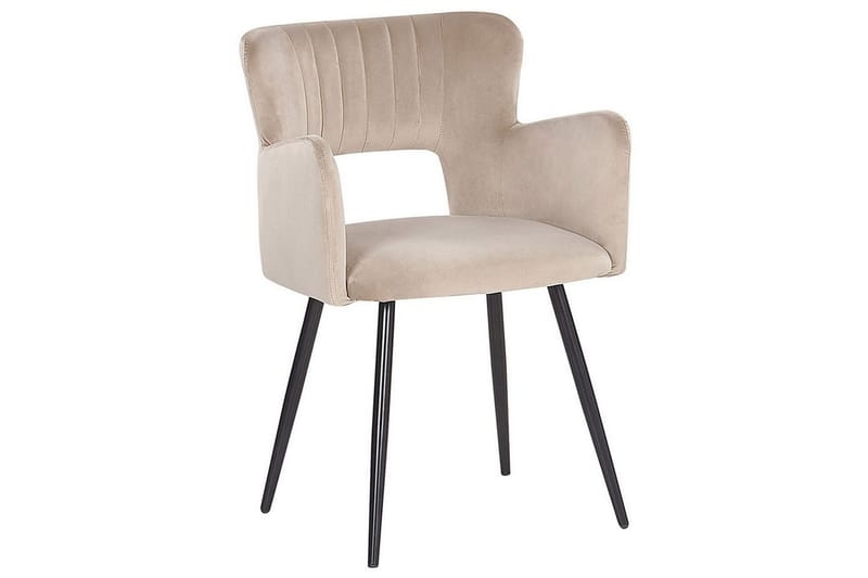 Sett med 2 spisestuestoler Sanilac - Beige, svart, taupe - Møbler - Stoler & lenestoler - Spisestuestoler & kjøkkenstoler