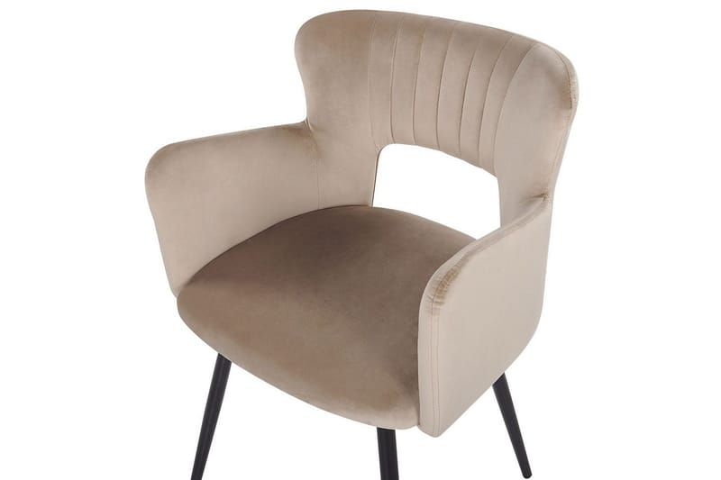 Sett med 2 spisestuestoler Sanilac - Beige, svart, taupe - Møbler - Stoler & lenestoler - Spisestuestoler & kjøkkenstoler