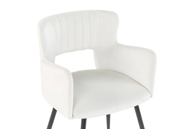 Sett med 2 spisestuestoler Sanilac - Hvit, Svart - Møbler - Stoler & lenestoler - Spisestuestoler & kjøkkenstoler