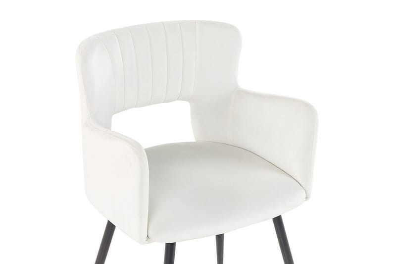 Sett med 2 spisestuestoler Sanilac - Hvit, Svart - Møbler - Stoler & lenestoler - Spisestuestoler & kjøkkenstoler