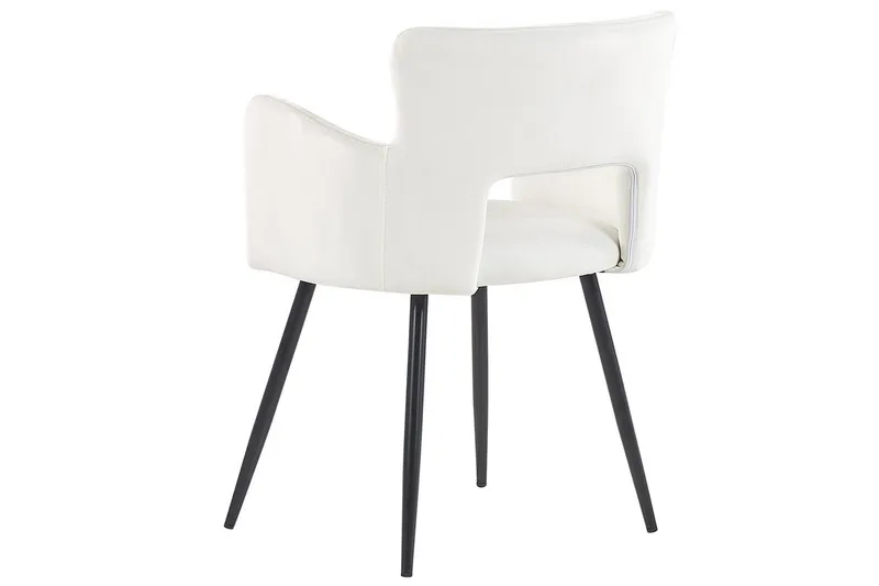Sett med 2 spisestuestoler Sanilac - Hvit, Svart - Møbler - Stoler & lenestoler - Spisestuestoler & kjøkkenstoler