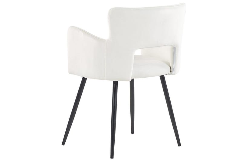 Sett med 2 spisestuestoler Sanilac - Hvit, Svart - Møbler - Stoler & lenestoler - Spisestuestoler & kjøkkenstoler