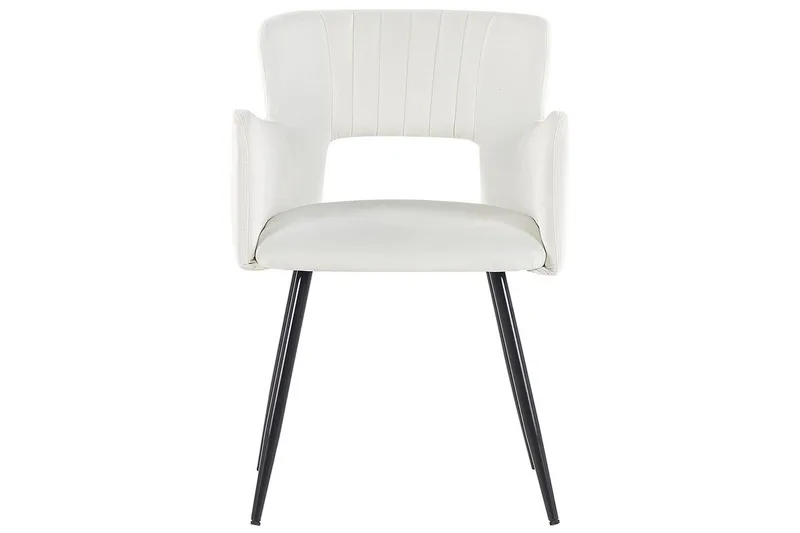 Sett med 2 spisestuestoler Sanilac - Hvit, Svart - Møbler - Stoler & lenestoler - Spisestuestoler & kjøkkenstoler