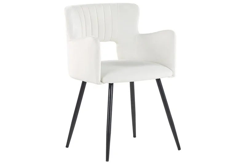 Sett med 2 spisestuestoler Sanilac - Hvit, Svart - Møbler - Stoler & lenestoler - Spisestuestoler & kjøkkenstoler