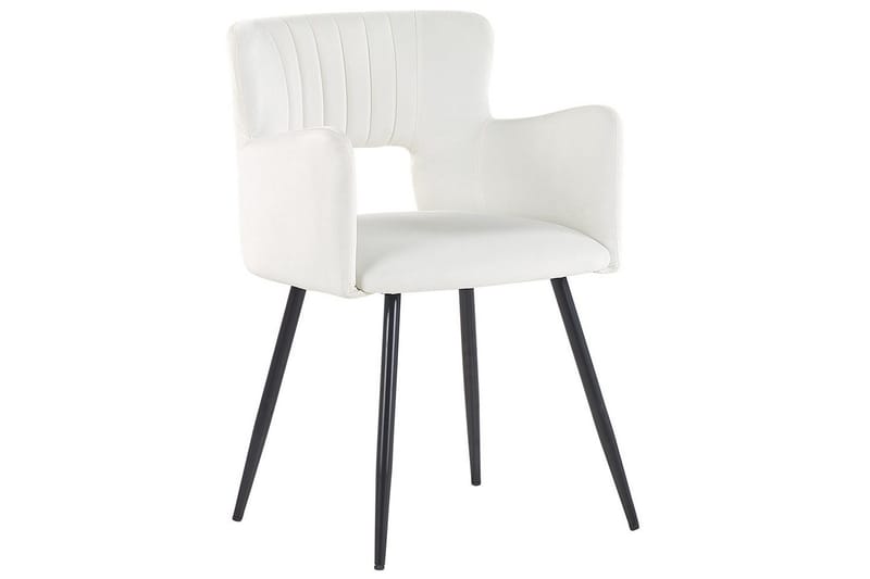 Sett med 2 spisestuestoler Sanilac - Hvit, Svart - Møbler - Stoler & lenestoler - Spisestuestoler & kjøkkenstoler