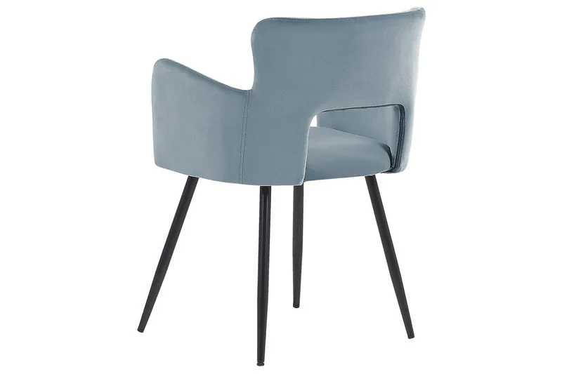 Sett med 2 spisestuestoler Sanilac - Lyseblå, Svart - Møbler - Stoler & lenestoler - Spisestuestoler & kjøkkenstoler