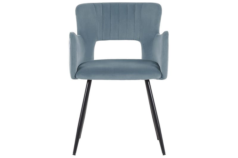 Sett med 2 spisestuestoler Sanilac - Lyseblå, Svart - Møbler - Stoler & lenestoler - Spisestuestoler & kjøkkenstoler