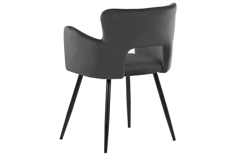 Sett med 2 spisestuestoler Sanilac - Mørkegrå, svart - Møbler - Stoler & lenestoler - Spisestuestoler & kjøkkenstoler