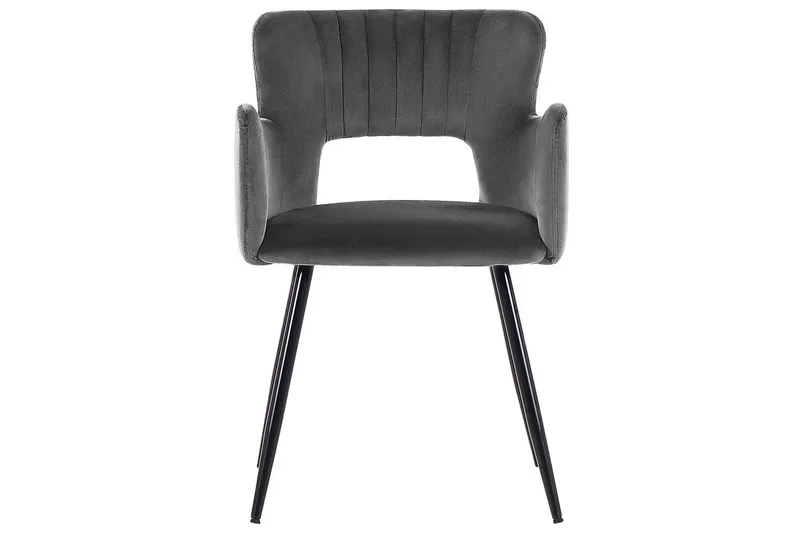 Sett med 2 spisestuestoler Sanilac - Mørkegrå, svart - Møbler - Stoler & lenestoler - Spisestuestoler & kjøkkenstoler