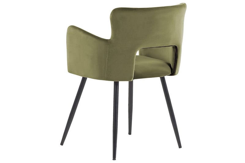 Sett med 2 spisestuestoler Sanilac - Olivengrønn, Svart - Møbler - Stoler & lenestoler - Spisestuestoler & kjøkkenstoler
