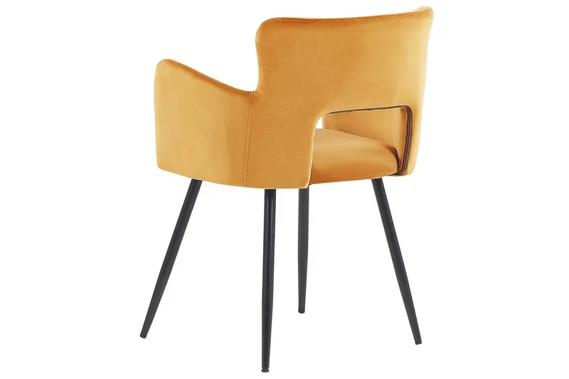 Sett med 2 spisestuestoler Sanilac - Oransje, svart - Møbler - Stoler & lenestoler - Spisestuestoler & kjøkkenstoler