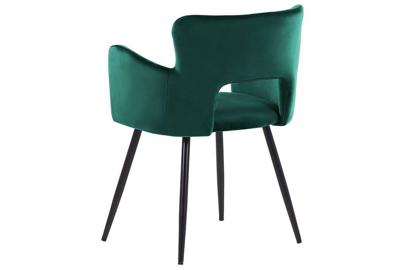 Sett med 2 spisestuestoler Sanilac - Smaragdgrønn, Svart - Møbler - Stoler & lenestoler - Spisestuestoler & kjøkkenstoler