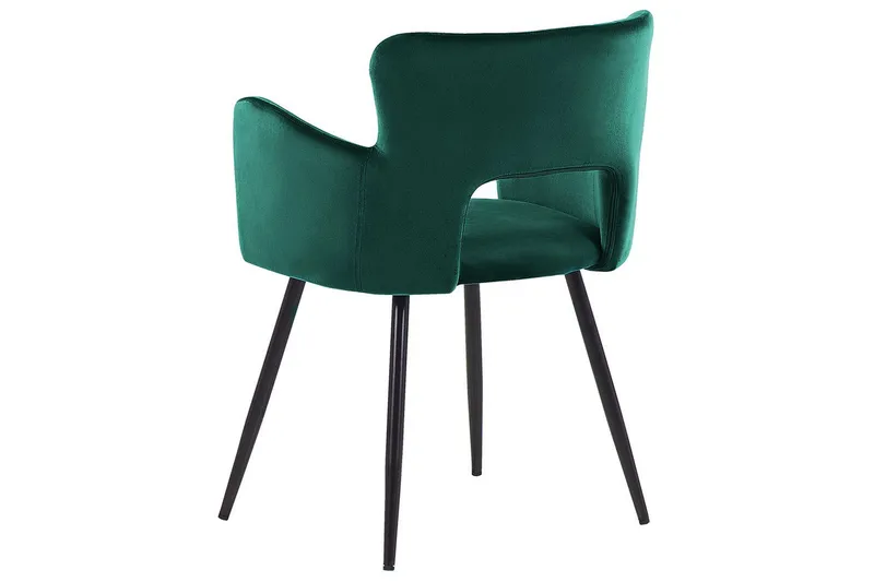 Sett med 2 spisestuestoler Sanilac - Smaragdgrønn, Svart - Møbler - Stoler & lenestoler - Spisestuestoler & kjøkkenstoler
