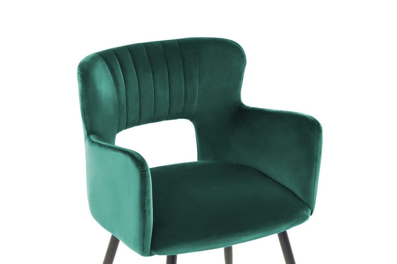 Sett med 2 spisestuestoler Sanilac - Smaragdgrønn, Svart - Møbler - Stoler & lenestoler - Spisestuestoler & kjøkkenstoler