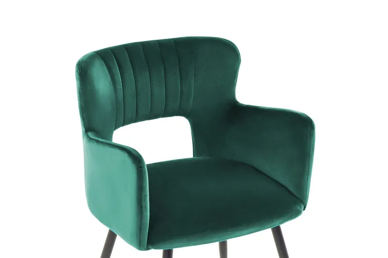 Sett med 2 spisestuestoler Sanilac - Smaragdgrønn, Svart - Møbler - Stoler & lenestoler - Spisestuestoler & kjøkkenstoler