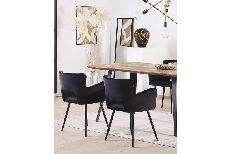Sett med 2 spisestuestoler Sanilac - Svart - Møbler - Stoler & lenestoler - Spisestuestoler & kjøkkenstoler