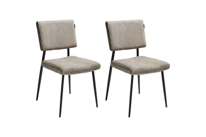 Sett med 2 spisestuestoler Sturgis - Beige, svart - Møbler - Stoler & lenestoler - Spisestuestoler & kjøkkenstoler