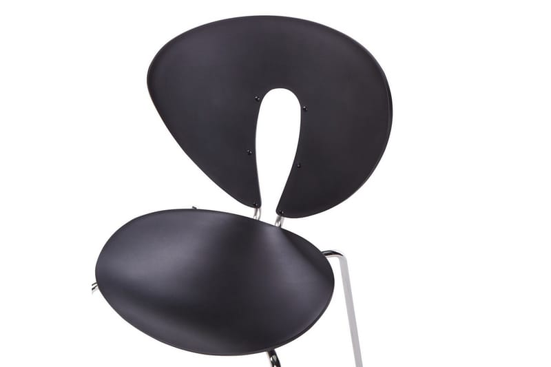 Sett med 2 spisestuestoler Tracy - Svart, Sølv - Møbler - Stoler & lenestoler - Spisestuestoler & kjøkkenstoler