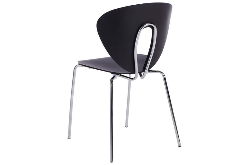 Sett med 2 spisestuestoler Tracy - Svart, Sølv - Møbler - Stoler & lenestoler - Spisestuestoler & kjøkkenstoler