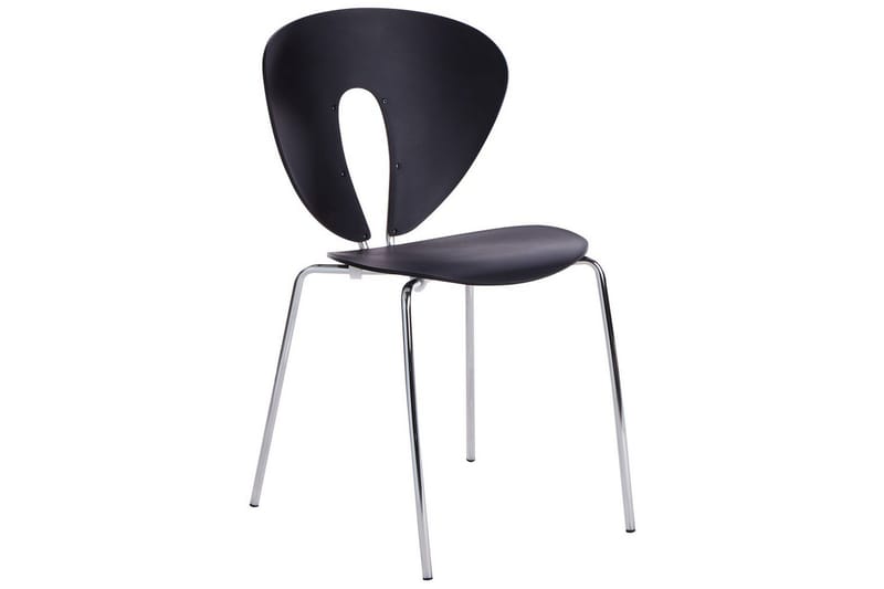 Sett med 2 spisestuestoler Tracy - Svart, Sølv - Møbler - Stoler & lenestoler - Spisestuestoler & kjøkkenstoler