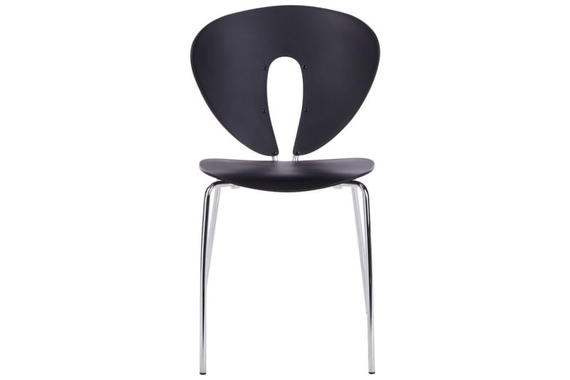 Sett med 2 spisestuestoler Tracy - Svart, Sølv - Møbler - Stoler & lenestoler - Spisestuestoler & kjøkkenstoler