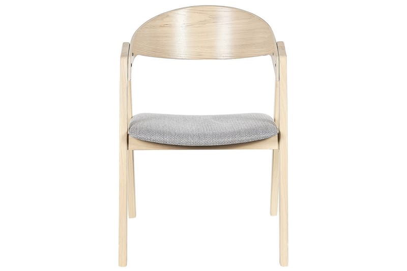 Sett med 2 spisestuestoler Yuba - Grå, lyst tre - Møbler - Stoler & lenestoler - Spisestuestoler & kjøkkenstoler