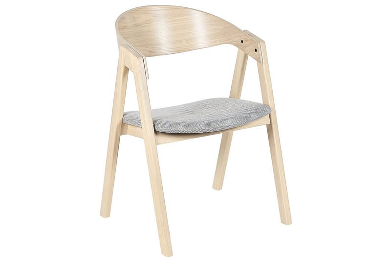 Sett med 2 spisestuestoler Yuba - Grå, lyst tre - Møbler - Stoler & lenestoler - Spisestuestoler & kjøkkenstoler