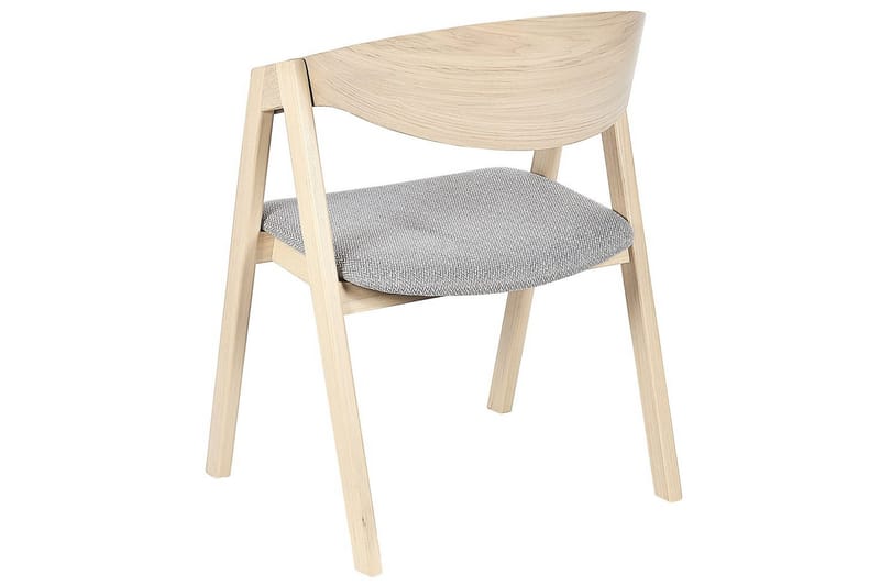 Sett med 2 spisestuestoler Yuba - Grå, lyst tre - Møbler - Stoler & lenestoler - Spisestuestoler & kjøkkenstoler