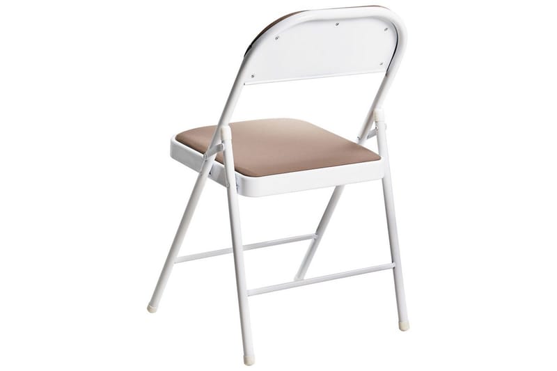 Sett med 4 klappstoler Sparks - Beige, hvit - Møbler - Stoler & lenestoler - Klappstol & stablingsbare stoler