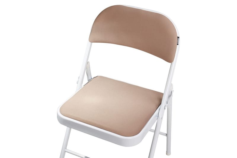 Sett med 4 klappstoler Sparks - Beige, hvit - Møbler - Stoler & lenestoler - Klappstol & stablingsbare stoler
