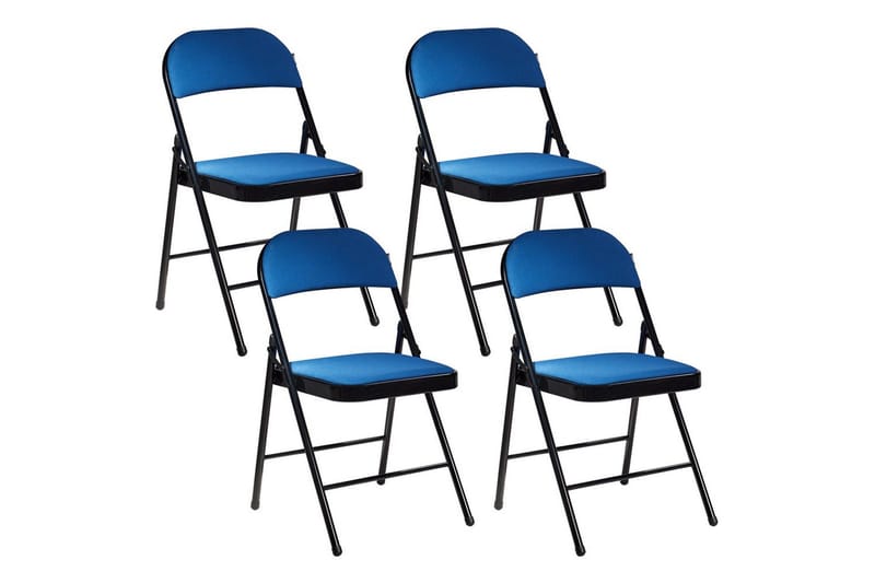 Sett med 4 klappstoler Sparks - Blå, Svart - Møbler - Stoler & lenestoler - Klappstol & stablingsbare stoler