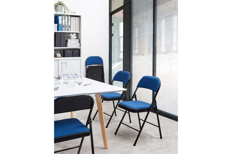 Sett med 4 klappstoler Sparks - Blå, Svart - Møbler - Stoler & lenestoler - Klappstol & stablingsbare stoler
