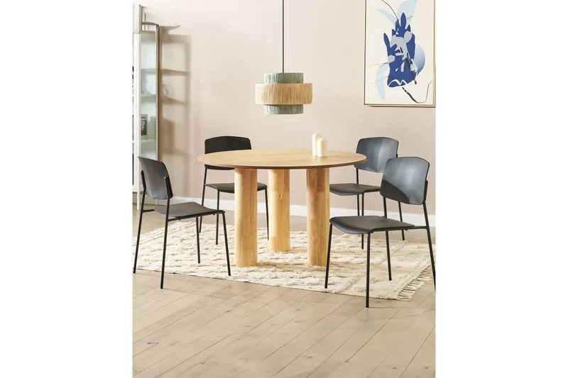 Sett med 4 spisestoler Astoria - Svart - Møbler - Stoler & lenestoler - Spisestuestoler & kjøkkenstoler