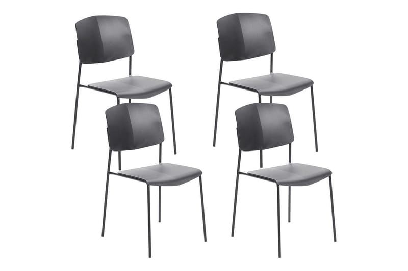 Sett med 4 spisestoler Astoria, Svart